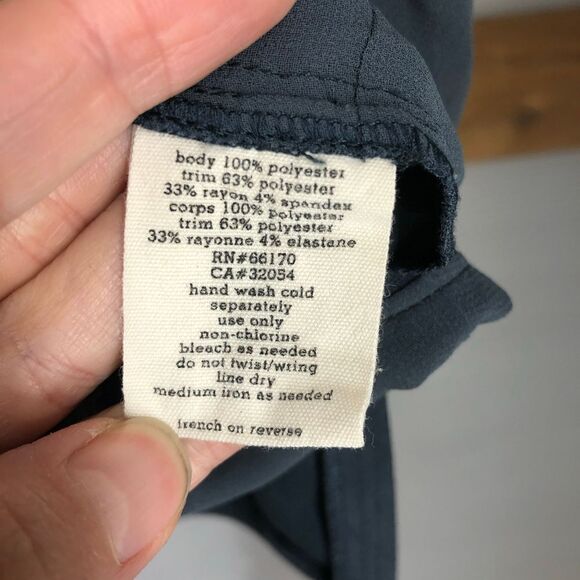 Uo SILENCE + NOISE dark green blue sheer‎ snap blazer jacket sz XS - Picture 7 of 7